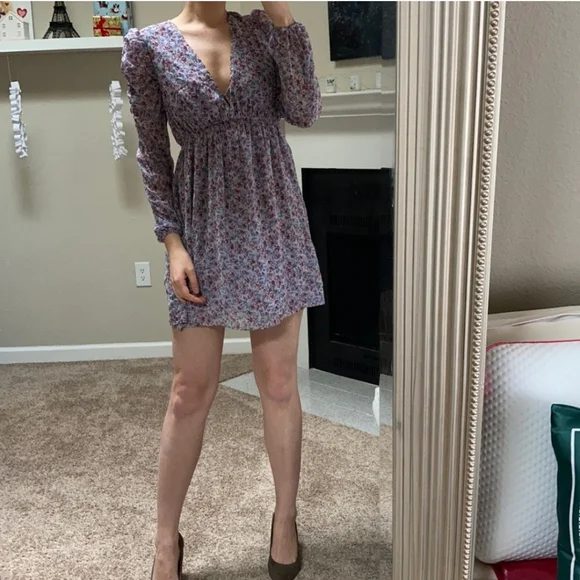 wild fable | Long Sleeve Floral Mini Dress - Picture 5 of 14